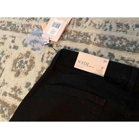 NYDJ Womens 2P Petite Barbara Bootcut Jeans Flare Black - Picture 10 of 12
